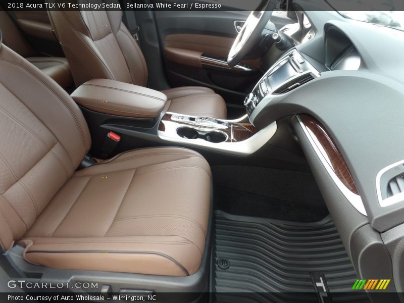 Bellanova White Pearl / Espresso 2018 Acura TLX V6 Technology Sedan