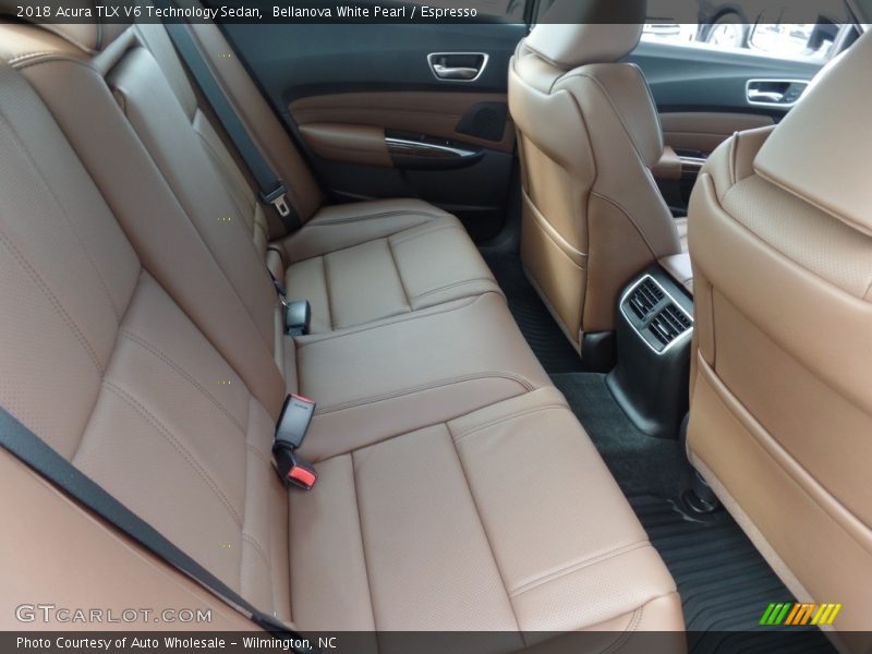 Bellanova White Pearl / Espresso 2018 Acura TLX V6 Technology Sedan