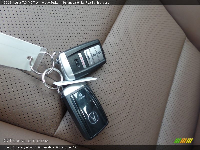 Bellanova White Pearl / Espresso 2018 Acura TLX V6 Technology Sedan