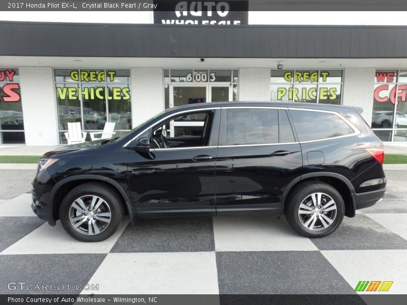 Crystal Black Pearl / Gray 2017 Honda Pilot EX-L