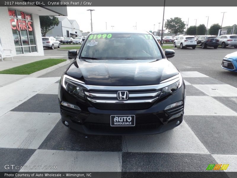 Crystal Black Pearl / Gray 2017 Honda Pilot EX-L