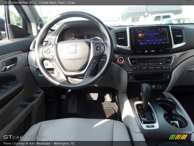 Crystal Black Pearl / Gray 2017 Honda Pilot EX-L