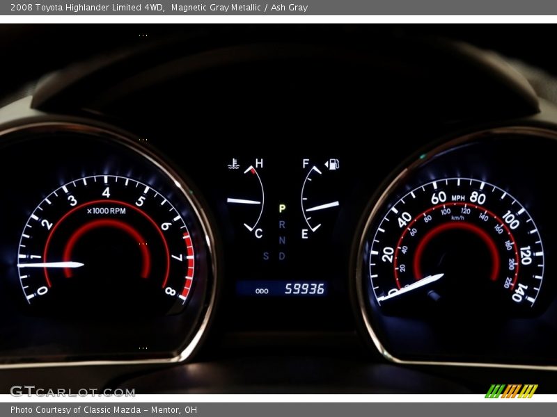 Magnetic Gray Metallic / Ash Gray 2008 Toyota Highlander Limited 4WD