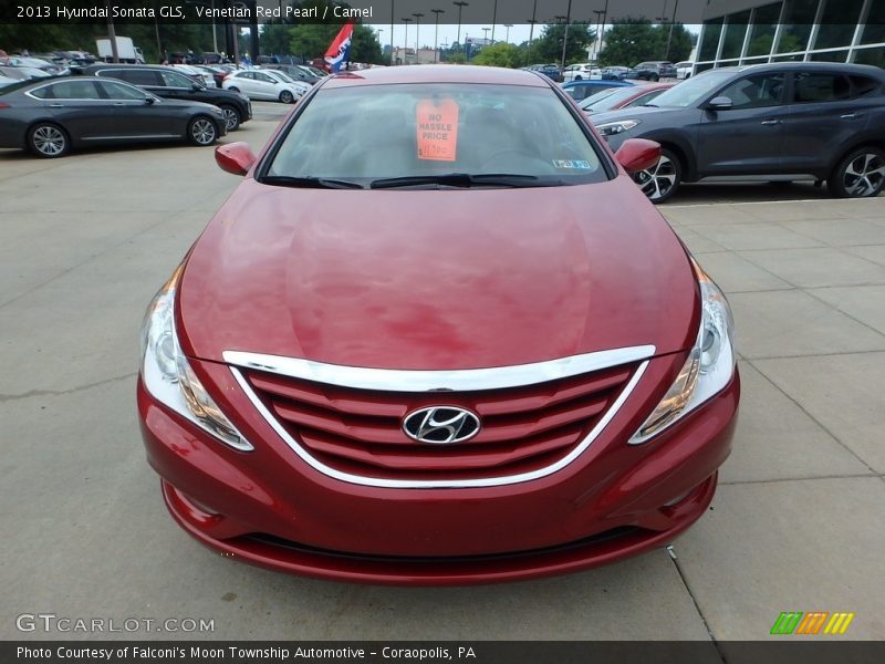 Venetian Red Pearl / Camel 2013 Hyundai Sonata GLS