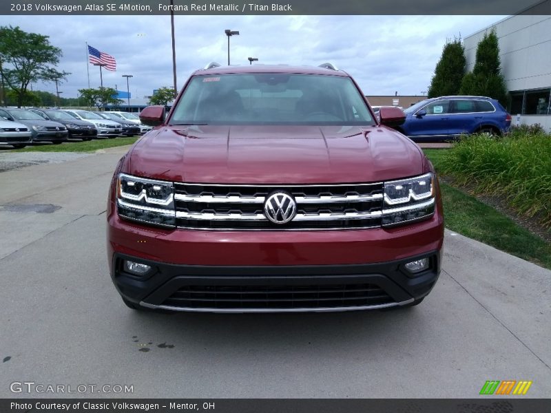 Fortana Red Metallic / Titan Black 2018 Volkswagen Atlas SE 4Motion