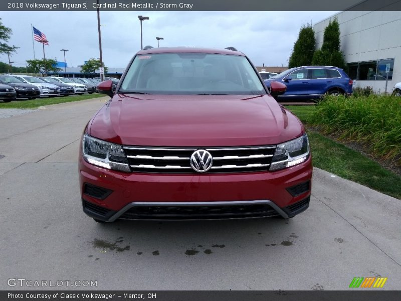 Cardinal Red Metallic / Storm Gray 2018 Volkswagen Tiguan S