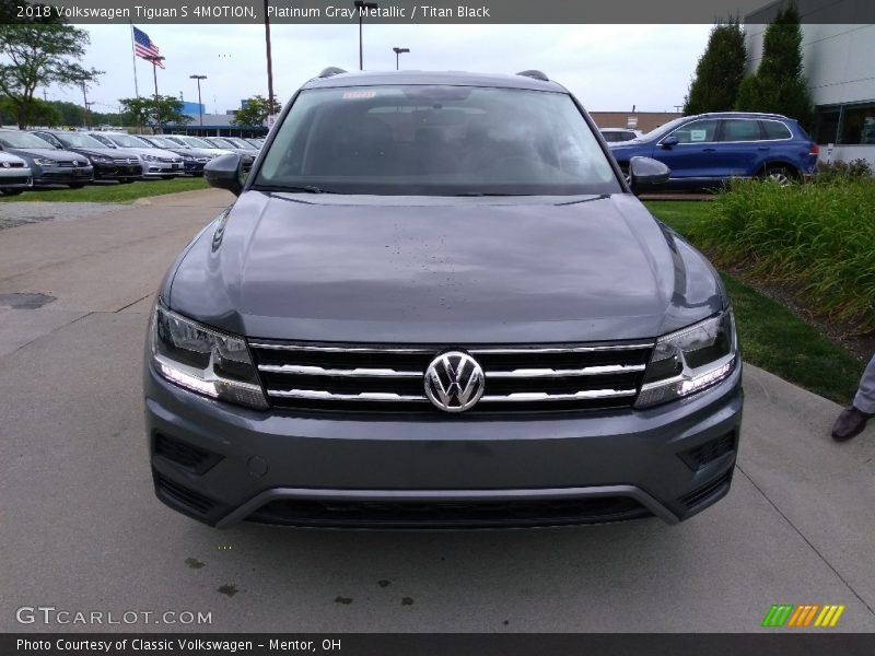 Platinum Gray Metallic / Titan Black 2018 Volkswagen Tiguan S 4MOTION