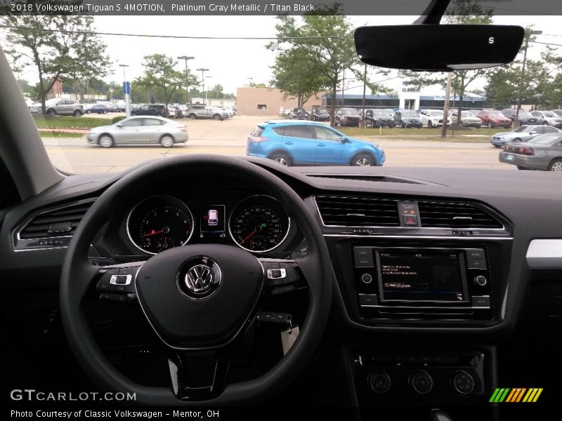 Platinum Gray Metallic / Titan Black 2018 Volkswagen Tiguan S 4MOTION