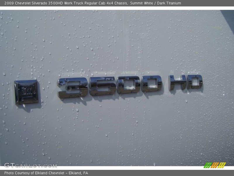 Summit White / Dark Titanium 2009 Chevrolet Silverado 3500HD Work Truck Regular Cab 4x4 Chassis