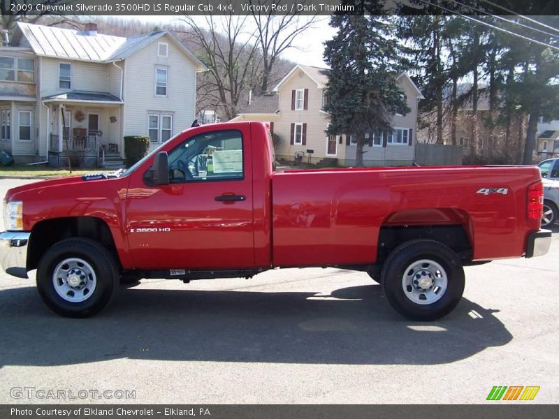 Victory Red / Dark Titanium 2009 Chevrolet Silverado 3500HD LS Regular Cab 4x4