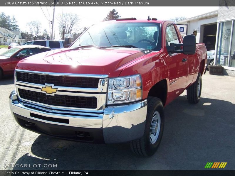Victory Red / Dark Titanium 2009 Chevrolet Silverado 3500HD LS Regular Cab 4x4