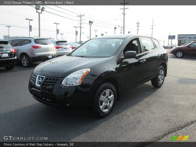 Wicked Black / Black 2010 Nissan Rogue S AWD