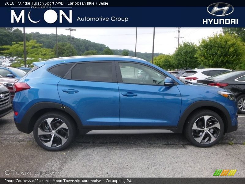 Caribbean Blue / Beige 2018 Hyundai Tucson Sport AWD