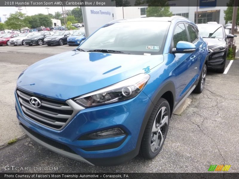 Caribbean Blue / Beige 2018 Hyundai Tucson Sport AWD