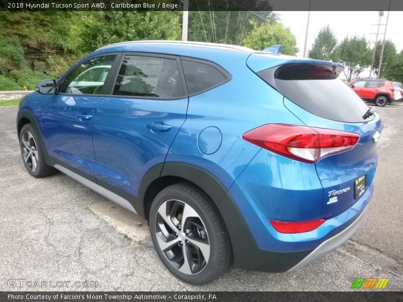 Caribbean Blue / Beige 2018 Hyundai Tucson Sport AWD