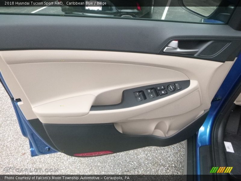 Caribbean Blue / Beige 2018 Hyundai Tucson Sport AWD