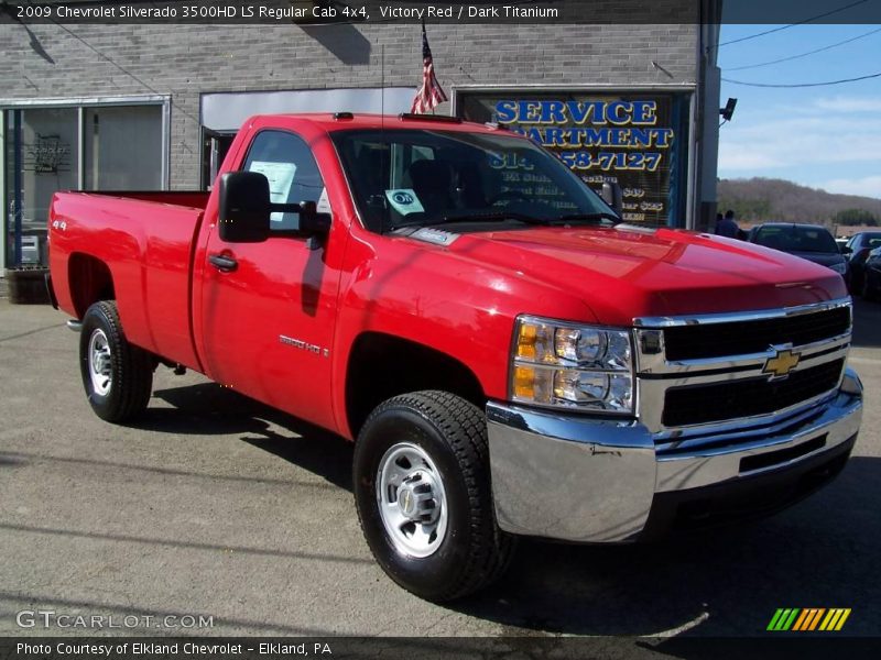 Victory Red / Dark Titanium 2009 Chevrolet Silverado 3500HD LS Regular Cab 4x4