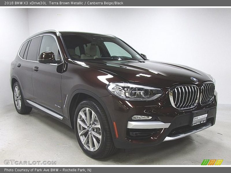 Terra Brown Metallic / Canberra Beige/Black 2018 BMW X3 xDrive30i