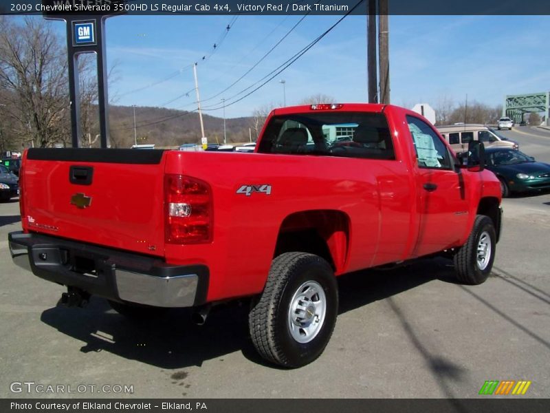 Victory Red / Dark Titanium 2009 Chevrolet Silverado 3500HD LS Regular Cab 4x4