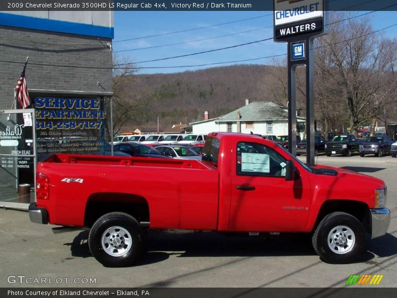 Victory Red / Dark Titanium 2009 Chevrolet Silverado 3500HD LS Regular Cab 4x4
