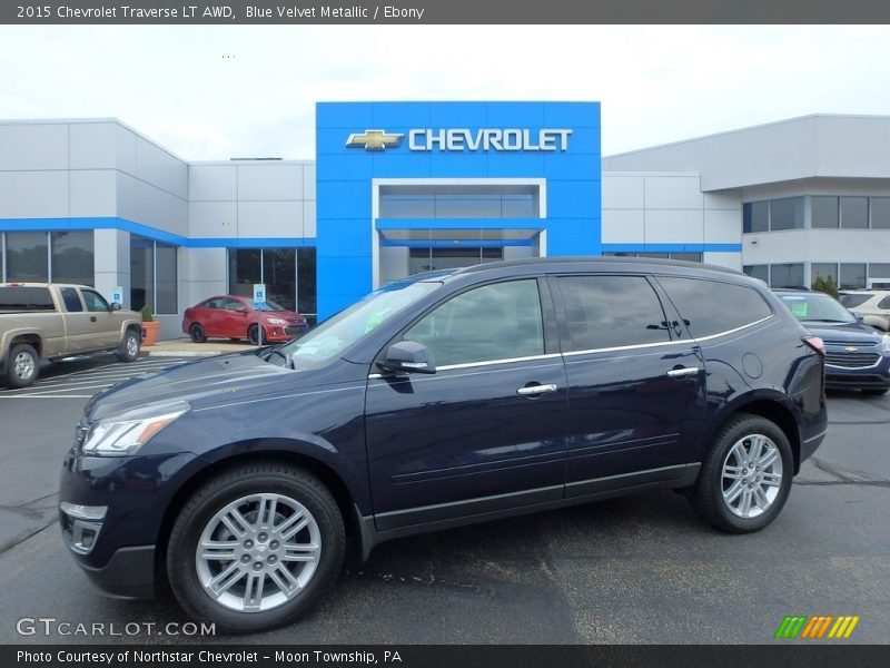 Blue Velvet Metallic / Ebony 2015 Chevrolet Traverse LT AWD