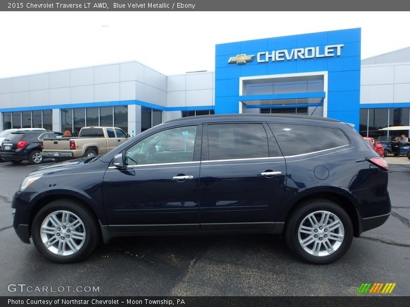 Blue Velvet Metallic / Ebony 2015 Chevrolet Traverse LT AWD