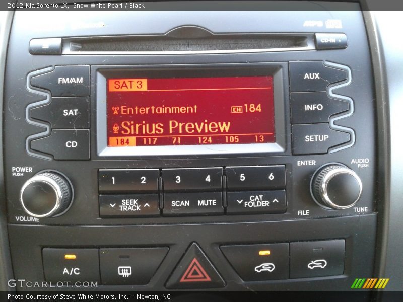 Snow White Pearl / Black 2012 Kia Sorento LX