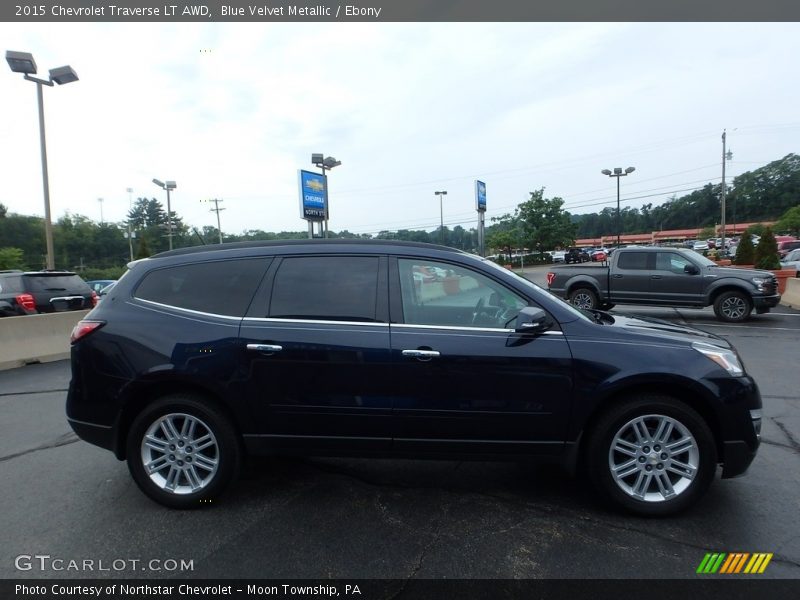 Blue Velvet Metallic / Ebony 2015 Chevrolet Traverse LT AWD