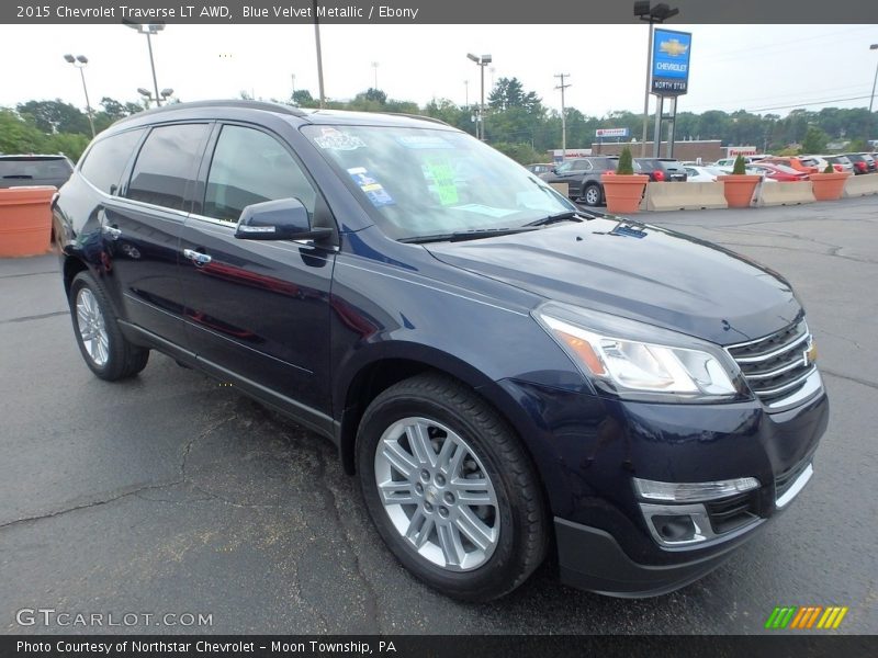 Blue Velvet Metallic / Ebony 2015 Chevrolet Traverse LT AWD
