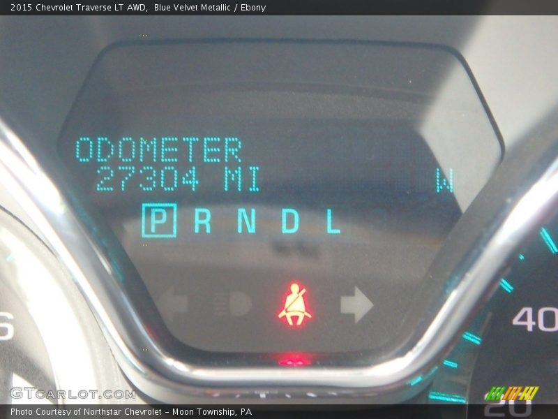 Blue Velvet Metallic / Ebony 2015 Chevrolet Traverse LT AWD