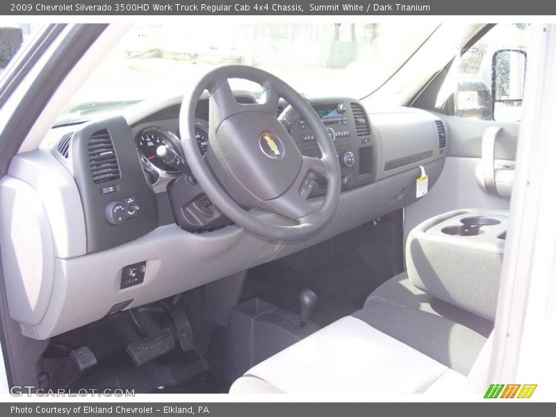 Summit White / Dark Titanium 2009 Chevrolet Silverado 3500HD Work Truck Regular Cab 4x4 Chassis