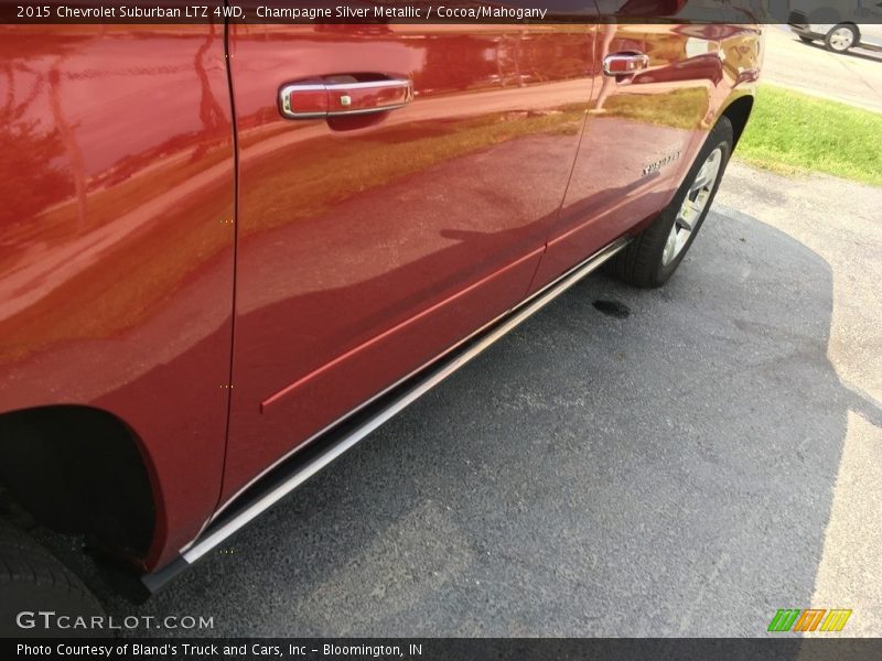 Champagne Silver Metallic / Cocoa/Mahogany 2015 Chevrolet Suburban LTZ 4WD