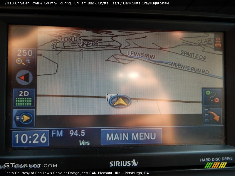 Brilliant Black Crystal Pearl / Dark Slate Gray/Light Shale 2010 Chrysler Town & Country Touring
