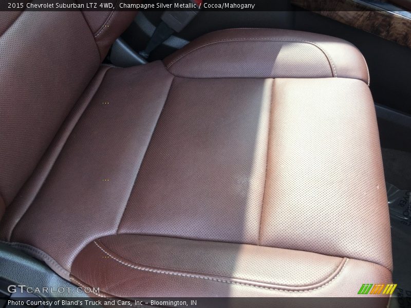 Champagne Silver Metallic / Cocoa/Mahogany 2015 Chevrolet Suburban LTZ 4WD