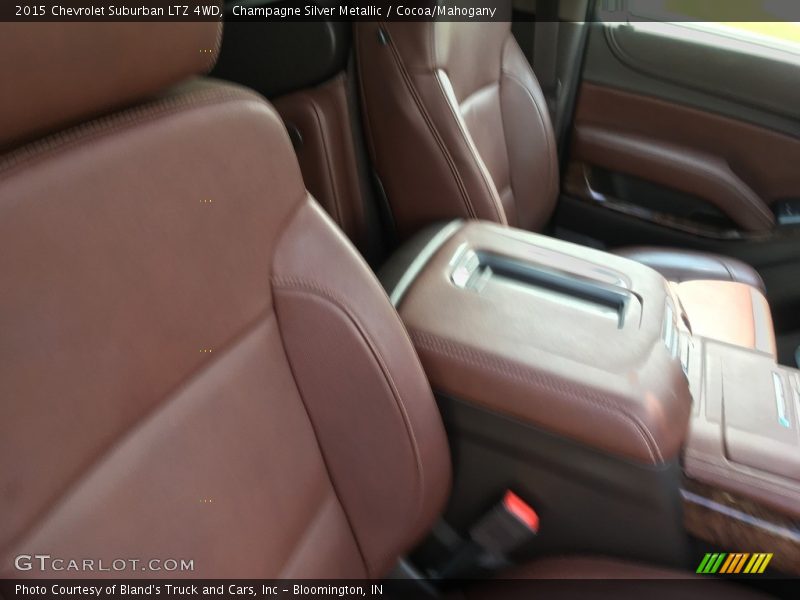 Champagne Silver Metallic / Cocoa/Mahogany 2015 Chevrolet Suburban LTZ 4WD