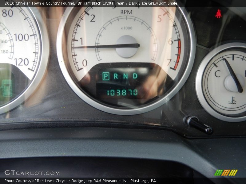 Brilliant Black Crystal Pearl / Dark Slate Gray/Light Shale 2010 Chrysler Town & Country Touring