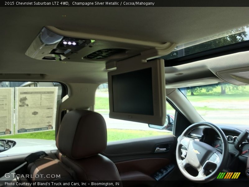 Champagne Silver Metallic / Cocoa/Mahogany 2015 Chevrolet Suburban LTZ 4WD