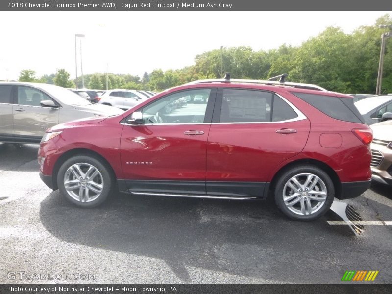 Cajun Red Tintcoat / Medium Ash Gray 2018 Chevrolet Equinox Premier AWD