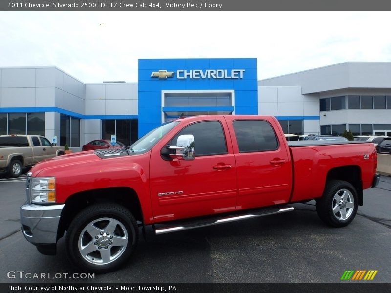 Victory Red / Ebony 2011 Chevrolet Silverado 2500HD LTZ Crew Cab 4x4