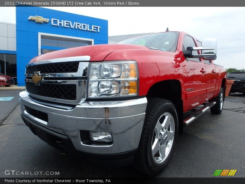 Victory Red / Ebony 2011 Chevrolet Silverado 2500HD LTZ Crew Cab 4x4
