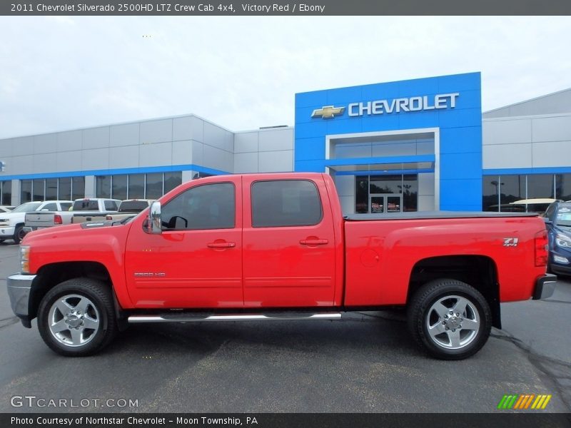 Victory Red / Ebony 2011 Chevrolet Silverado 2500HD LTZ Crew Cab 4x4