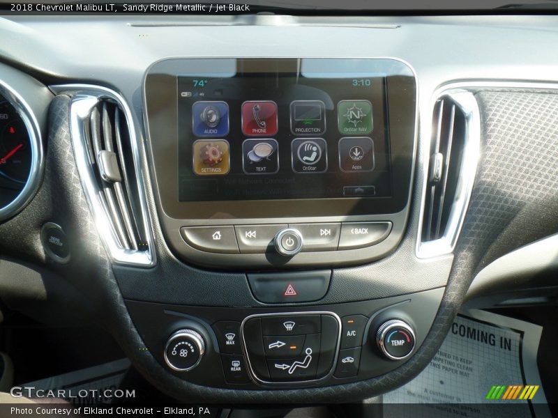 Sandy Ridge Metallic / Jet Black 2018 Chevrolet Malibu LT