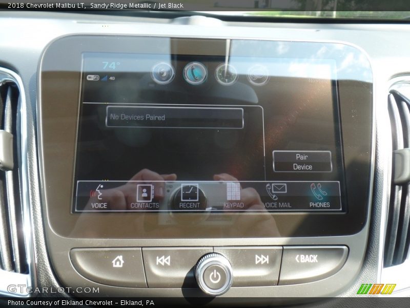 Sandy Ridge Metallic / Jet Black 2018 Chevrolet Malibu LT