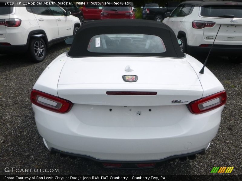 White / Rosso/Nero (Red/Black) 2019 Fiat 124 Spider Abarth Roadster