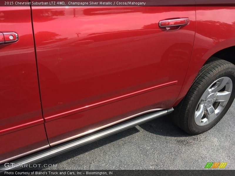 Champagne Silver Metallic / Cocoa/Mahogany 2015 Chevrolet Suburban LTZ 4WD