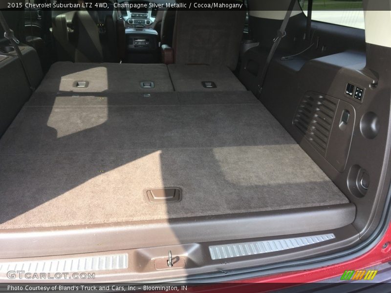 Champagne Silver Metallic / Cocoa/Mahogany 2015 Chevrolet Suburban LTZ 4WD