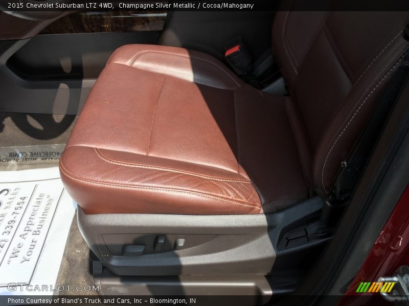 Champagne Silver Metallic / Cocoa/Mahogany 2015 Chevrolet Suburban LTZ 4WD