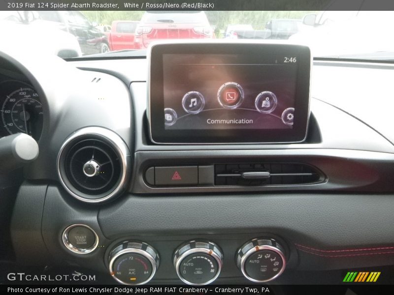 White / Rosso/Nero (Red/Black) 2019 Fiat 124 Spider Abarth Roadster