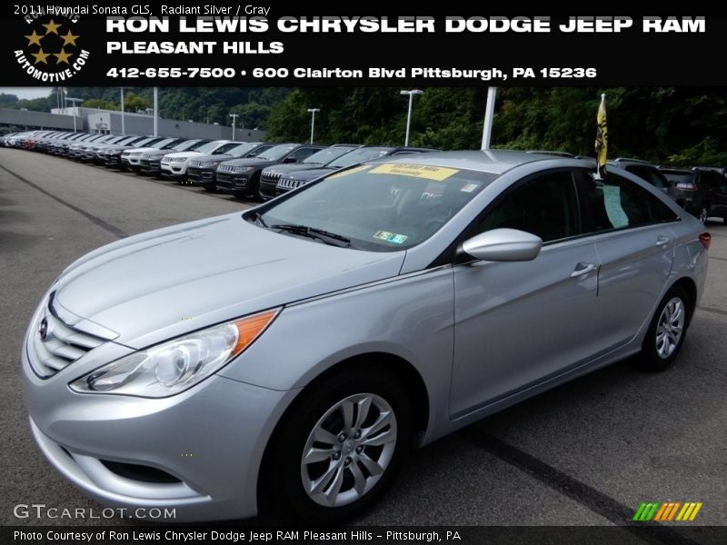 Radiant Silver / Gray 2011 Hyundai Sonata GLS