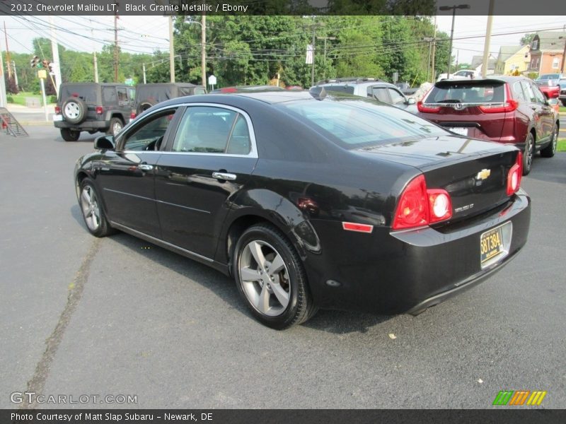 Black Granite Metallic / Ebony 2012 Chevrolet Malibu LT